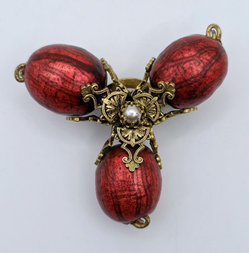 Vintage french wwii brooch red - french,